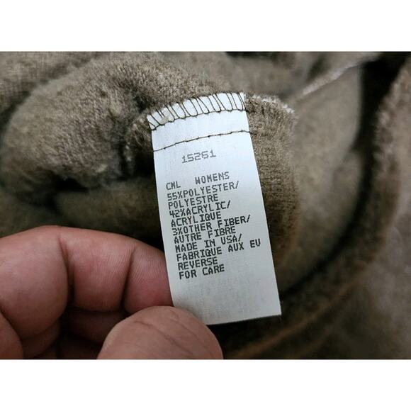 Vintage Woolrich Womens Size M Coat Brown Sherpa Fleece Teddy Hooded Button USA - Picture 7 of 9